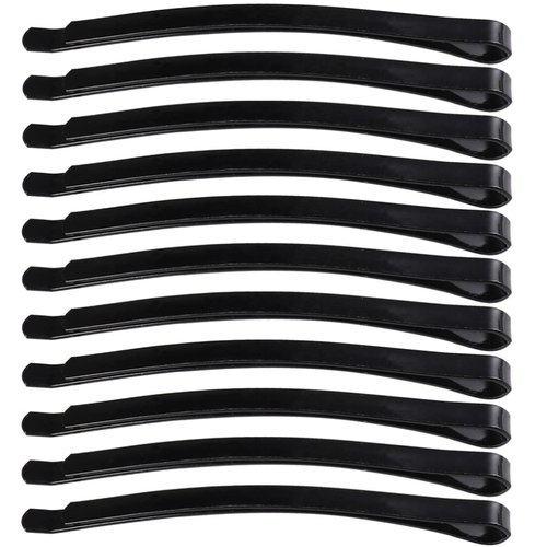 COHEALI 50pcs Simple Black Metal Painting Bobby Pin Classic Diy Hairpins Hair Accessory For Women