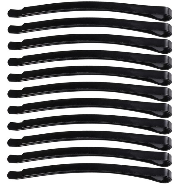 COHEALI 50pcs Simple Black Metal Painting Bobby Pin Classic Diy Hairpins Hair Accessory For Women
