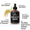 Rice Water for Hair Growth Serum. Fermented Rice Serum For Hair Loss Prevention, Hair Thickness, Split End Therapy. Ideal Topical Scalp Treatment Women, Black Women, Men with Seaweed Extract 1oz