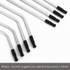 44Pcs Reusable Straws Tips, Silicone Straw Tips, Black Food Grade Straws Tips Covers Only Fit for 1/4 Inch Wide(6MM Out diameter) Stainless Steel Straws by Accmor