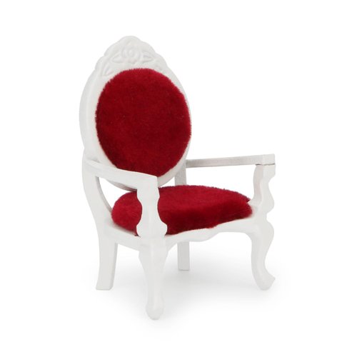 Dollhouse Chair 2PCS Miniature Furniture Retro Vintage Chair Wooden Accessories 1/12 Upholstered Victorian Carved Armchair for Christmas Decoration Ornament (C)