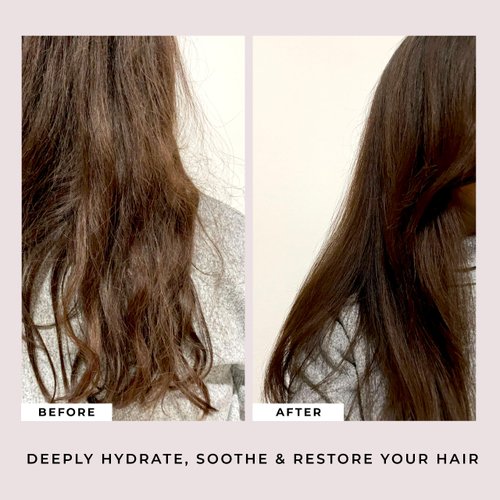 Remilia Hair Mask for Dry Damaged Hair and Growth - Deep Conditioning Hair Mask with Coconut Oil, Green Tea, Avocado, & Castor Oil - Hydrating & Soothing Vegan Protein Conditioner, 200ml