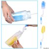 Baby Bottle Cleaning Kit - Set of 9 Cleaning Brushes for Cleaning Baby Milk/Water Bottles, Nipples, Caps, Straws, Tubes, etc. - Makes Your Bottle Sterilising Routine Easier - Safe Food Grade