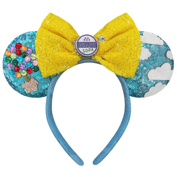Bolonar Mouse Ears Headbands for Women Park Ears Sequin Inspired Mouse Ears
