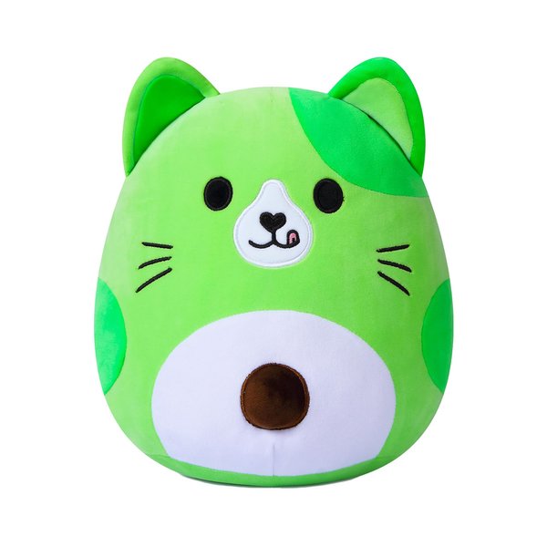 BMZRJM Avocado Cat Plush Pillow,Avocado Cat Stuffed Animals for Squish & Cuddle,Adorable Stuffed Cat Plushie Avocado Pillows Decor,Cute Cat Pillow for Kids (Avocado Cat, 11.5 inches)