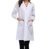 Taylor Eddie Women's White Full Length Lab Coat with Three Pockets