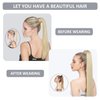 Caliee Long Ponytail Extension Real Hair 90G 22Inch 60A Platinum Blonde Hair Extensions Soft Silky Straight Clip on Wrap Around Ponytail Human Hair One Piece Hairpiece for Women