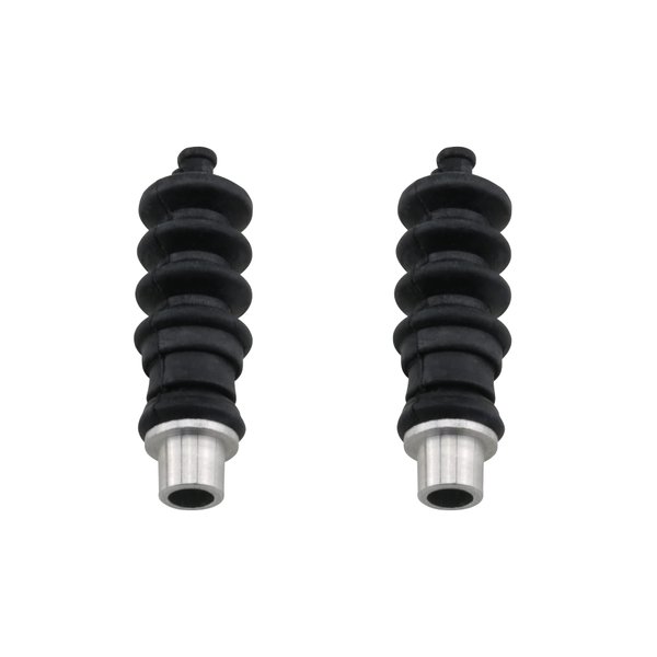 Ruiwaer 2Sets 37mm Waterproof Push Rod Rubber Seal Bellow Waterproof Push Rod Rubber Seals for RC Boat, Black