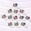 36PCS Kawaii Nail Art Charms Bling Kitty 3D Cute Metal Rhinestone Crystals Making Ornament Nail Decoration Accessories for DIY