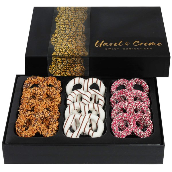 Pretzel Gift Basket - Gourmet Pretzels - Easter Gourmet Basket Filler - Anniversary, Corporate, Birthday, Holiday, Emploee Appreciation