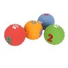 4PCS Dog Squeaky Toys, Soft Puppy Chewing Fetching Latex Dog Toy Interactive Ball Toy with Fun Pattern for Small Medium Pet Random Pattern