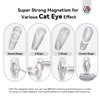 Saviland Cat Eye Magnetic for Nail: 9PCS Cat Eye Gel Nail Polish Magnet Tools Set Strong Suction Nail Magnet Nails Square Round Magnet Stick Diverse Cat Eye Effect Double Ended Nail Salon Art Tools