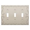 Franklin Brass W35078-SN-C Classic Lace Triple Switch Wall Plate/Switch Plate/Cover, Satin Nickel