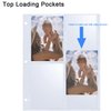 50 Pack 400 Pockets 2.5x3.5" Trading Card Sleeves,Double-Sided 4 Pocket 6.1x7.6" Page Protector,Ultra-Clear Game Card Sheets for A5 Mini 3 Ring Binder