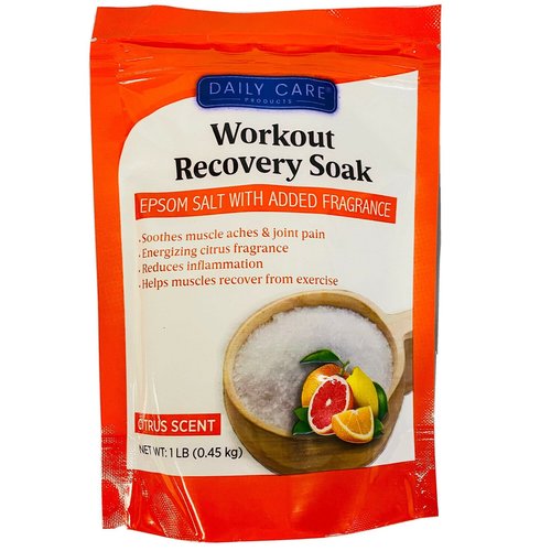 Post Workout Recovery Magnesium Bath & Foot Soak Epsom Salt Citrus Reduce Inflammation Soothe Muscles - 2lbs