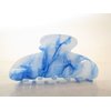 Marbled turquoise blue and white acrylic hair claw clip