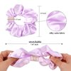 Semato 8 Pcs Bridesmaid Gifts Satin Scrunchies Proposal Gifts Elastics Hair Ties for Bachelorette Party Favors Scrunchies Bridesmaid Proposal Gifts Wedding Party Favors (white+purple)