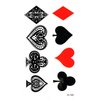 PARITA Small Tattoos Poker Royal Flush Gambling Winner Playing Card Casino Temporary Tattoo Fake Body Tattoo Removable Style Fashion Fantasy Fun Party (Pack 3 PCS.) (07)