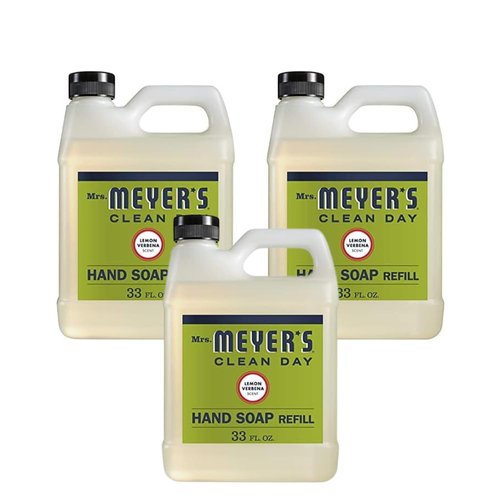 MRS. MEYER'S CLEAN DAY Lemon Verbena Liquid Hand Soap Refill 33 Fl Oz (Pack of 3)