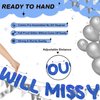 Fulmoon Pre Strung We Will Miss You Banner Glitter Bunting Graduation Retirement Party Decorations 8.2 ft Goodbye Decorations for Going Away Farewell Army Decorations Party Supplie(Navy Blue)