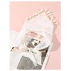 SHENHE Women's Tassel Trim Hair Scarf Headband Eyelet Fringe Triangle Bandana Kerchief White One-Size