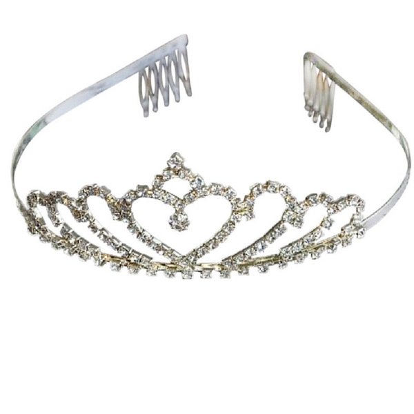 Heart Bridal Wedding Tiara Crystals Rhinestones Crown Promo Sweet 16 Party T10029 …