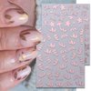8 Sheets Flower Nail Stickers for Nail Art, 3D Self-Adhesive Bronzing Flowers Nail Decal Gold Silver Flowers Leaves Nail Design Nail Art Stickers Spring and Summer Nail DIY Decorations for Women