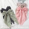 4 PCS Satin Hair Bows Claw Clip for Women Girls,Hair Bows,Premium black Bow-knot Hair Clips for Women Thick Hair & Thin Hair,Big Bows Hair Clips,Nonslip Bows Claw Clips for Women
