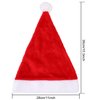 Aneco 8 Pack Christmas Hats Red Plush with White Cuffs Plush Fabric Santa Hat for Christmas Costume Party and Holiday Event