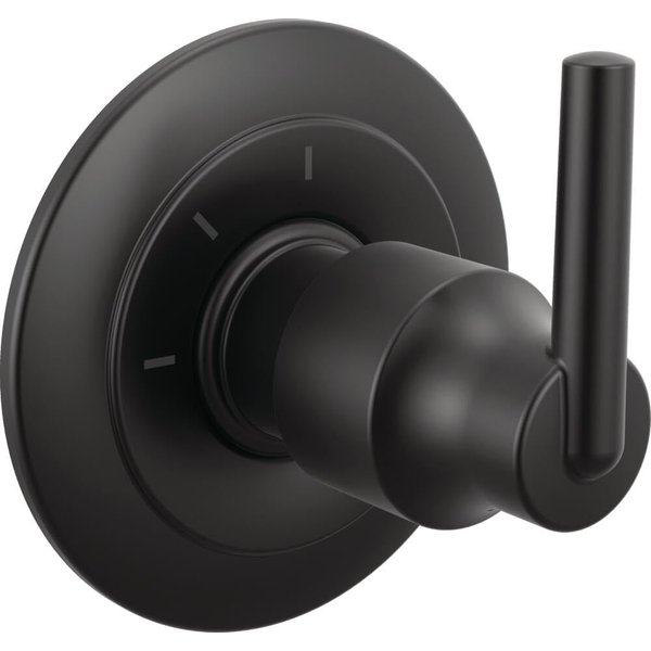 Delta Faucet Trinsic 3-Setting Shower Handle Diverter Trim Kit, Diverter Valve Trim Kit Black, 3 Way Shower Diverter, Delta Diverter Trim, Matte Black T11859-BL (Valve Not Included)