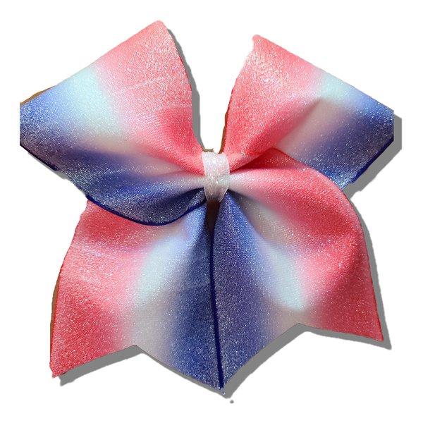Cheer bows Glittery Patriotic Hair Bow
