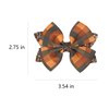 Glitter Happy Fall Orange Buffalo Plaid Ribbon Bows Hair Clips 4'' for Girls Kids Turftan Brown Checkered Hair Bow Alligator Barrettes Autumn Wreath Thanksgiving Decor Accessories Gift