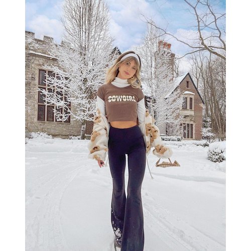 GROTEEN Women's Flare Leggings-Bootcut Yoga Pants for Women High Waisted Workout Bootleg Work Pants Dress Pants Black