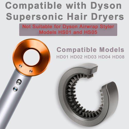 AFDD Filter Cleaning Brush for Dyson Supersonic Hair Dryer, Filter Cleaning Brush Attachment Compatible with Dyson HD01 HD02 HD03 HD04 HD08 Hair Blow Dryers, Part NO. 969497-01
