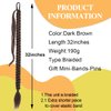 Long Braided Ponytail Extension For Black Women With Hair Tie Dark Brown Ponytail Hair Extension Straight Wrap Around Ponytail Extension Soft Synthetic Hair Piece 190gram(Dark Brown,Braided)