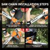 E & S 3 Pack Chain Saw Chain 18 Inch .063" Gauge .325" Pitch 68 Drive Links, Semi Chisel 18 Inch Chainsaw Chain for Stihl Husqvarna Chainsaw