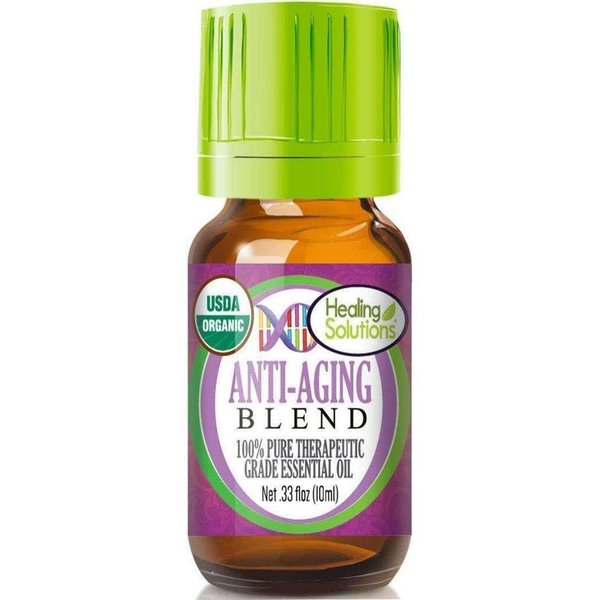 Healing Solutions Organic Anti Aging Age Defying Essential Oil Blend - 0.33 oz (10 ml) Essential Oils