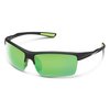 Suncloud Sable – Polarized Sunglasses – for Men & Women - Matte Black + Polarized Green Mirror Lens