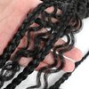9 Pack 22 Inch Goddess Crochet Box Braids Curly Ends Bohomian Goddess Box Braids Crochet Hair Synthetic Crochet Braids Hair Extensions(22 Inch,1B)