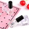 GTHER 6PCS 5ML Empty Nail Polish Glass Bottles with Brush Cap & Funnel & Mixing Balls for Nail Art