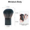 Portable Mini Shaving Brush with PU Pouch - Easy Carry Mini Brush for Frequent Travelers - Durable Synthetic Fibers, Anti-rust Aluminum Handle, Handy Mini Pouch, Fast and Rich Lathering