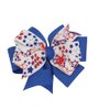 Red, White & Blue Stars on Blue Hair Bow