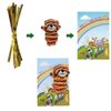 Valentines Day Card with Plush Animal Finger Puppet Toys Sets, 16Pcs Cartoon Hand Puppets for Kids Valentine's Day Preschool Classroom Exchange Prizes, Valentine Theme Party Favor