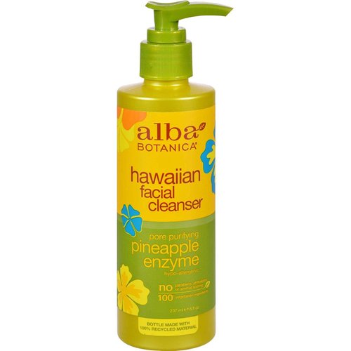 Alba Botanica Hawaiian, Pineapple Enzyme Facial Cleanser, 8 Oz