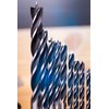 NordWolf 12-Piece Brad Point Wood Drill Bit Set for Carpenter Woodworking, Double Flutes Design with 1/4" Hex Shank, SAE Sizes 1/8" to 1/2"