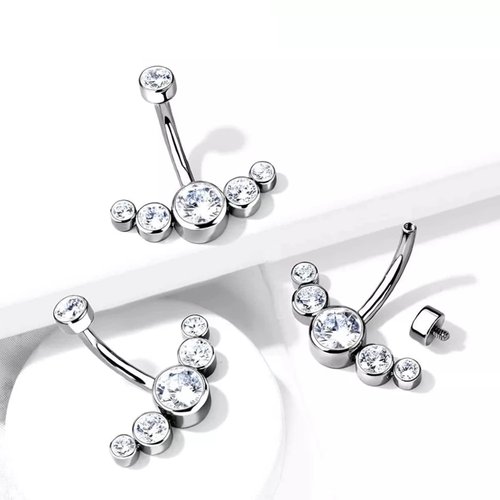 prgislew Belly Piercing Kit Navel Piercing Kit Professional Piercing Kit with 14G Belly Button Ring Piercing Needles and Piercing Clamps for Belly Navel Ring Studs Piercing Set