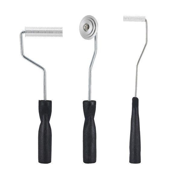 Fiberglass Roller Tools Kit, 3pcs Fiberglass Resin Laminating Bubble Roller Set for Tub Shower Bathtub Boat Repair