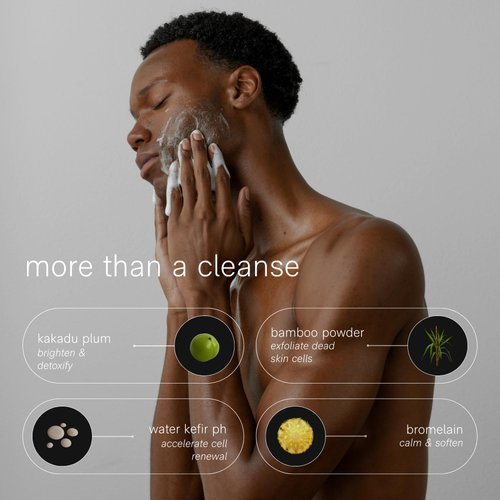 Jack Henry Hydrating Facial Cleanser (6.6 fl oz) - Kakadu Plum Face Cleanser - Coriander & Hyaluronic Acid Skin Cleanser - Luxurious Creamy Face Cleanser for Exfoliating Skin