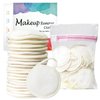 Nugilla 20 Packs Reusable Makeup Remover Pads with a Washable Laundry Bag, Microfiber Towel Clean Skin Face Towels, Soft Makeup Remover Cloth, Fast Drying Washcloth (White)