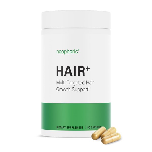 Noophoric Hair Growth Vitamins for Women and Men - Natural Hair Loss Supplement for Fuller Thicker Hair - DHT Blocker Treatment with Saw Palmetto to Stop Hair Thinning and Shedding (90 Capsules)